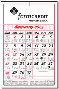 6 sheet Farmers Almanac Calendar