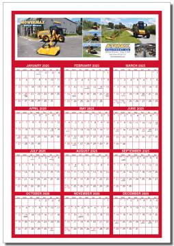 HUGE Canadian Full Color Year at a Glance Calendar With Canadian Holidays