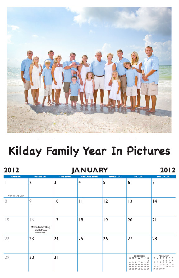 personal photo calendar