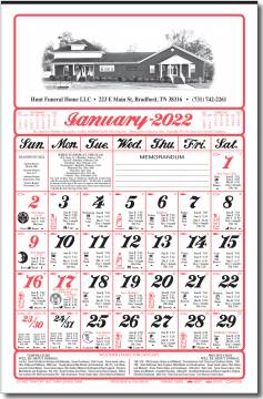 Farmers Almanac Calendar for Funeral Homes