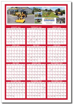HUGE Canadian Full Color Year at a Glance Calendar With Canadian Holidays