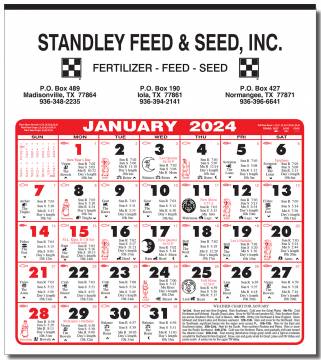 6 Sheet Economical Almanac Calendar* A9