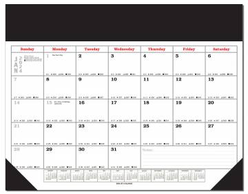 2024 Desk Pad Blotter Calendars (17x22 with Vinyl top and corners)