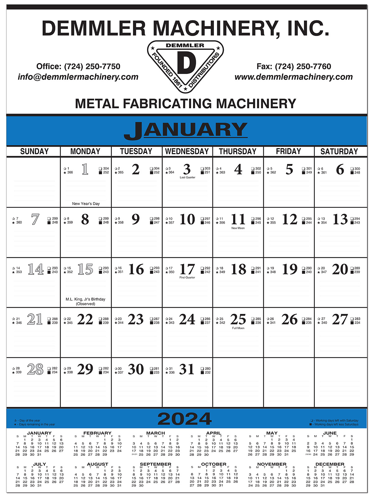 Construction Calendar Working Days, Job Schedule and Projects