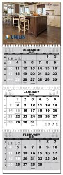 3 Month-Four Panel Calendar - HALF PRICE SPECIAL