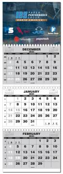 3 Month-Four Panel Calendar With US and Canadian Holidays - HALF PRICE SPECIAL