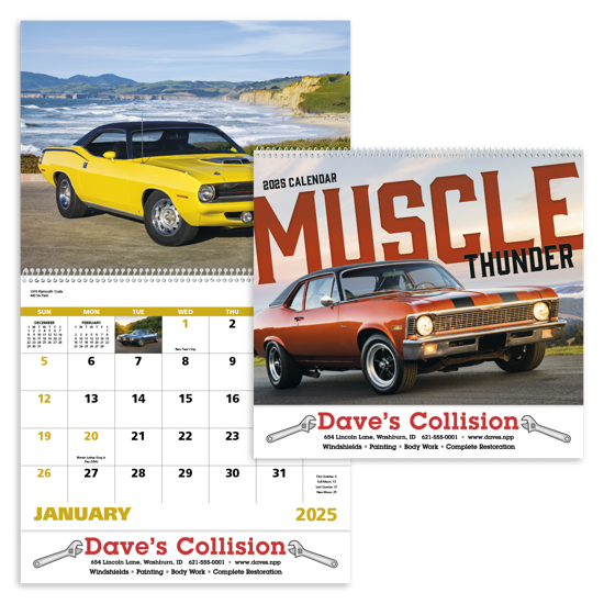 Muscle Thunder Wall Calendar - Spiral: Calendar Company