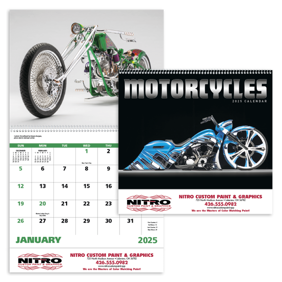 Motorcycles Appointment Wall Calendar Spiral: Calendar Company
