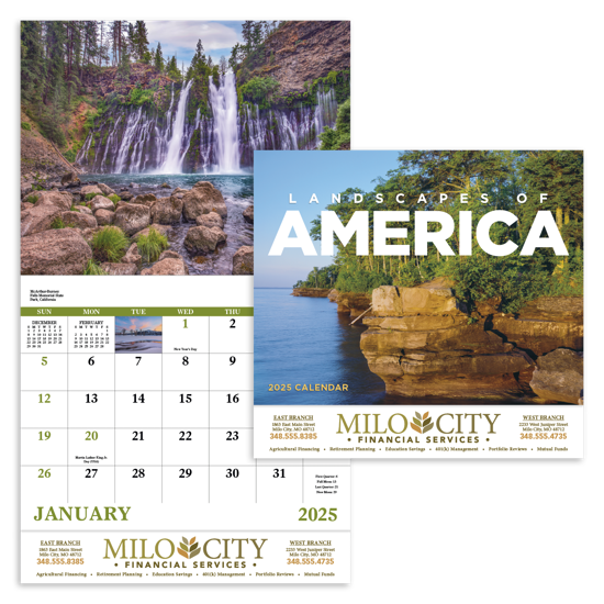 Landscapes of America Wall Calendar - Stapled: Calendar Company