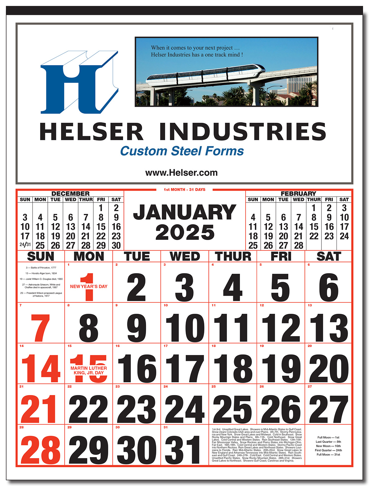 Big Number Calendar