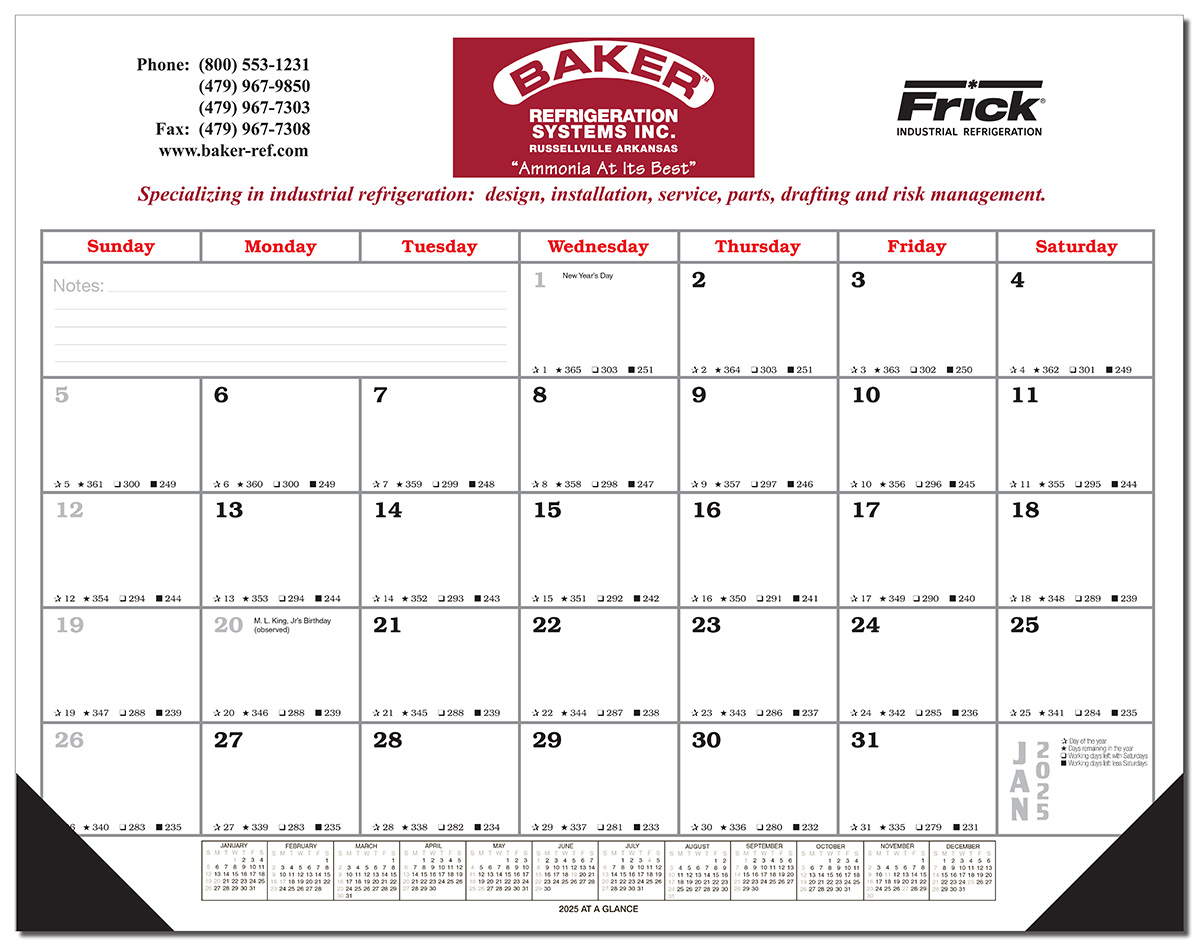 Deluxe Handmade Desk Calendar (Custom Desk Pad Calendar)