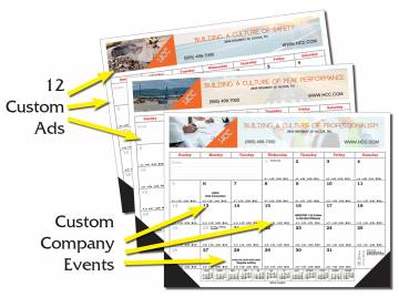 Fully Custom Full Size Desk Calendar With Custom Dates and Variable Images - DESIGN ONLINE ONLY