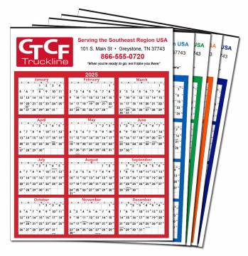 Year At A Glance Poster Calendar