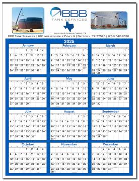 Huge Economical FULL COLOR Year-at-a-Glance Calendar