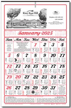 Farmers Almanac Calendar for Funeral Homes