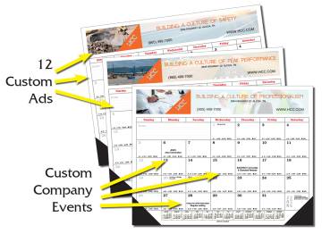 Fully Custom Full Size Desk Calendar With Custom Dates and Variable Images - DESIGN ONLINE ONLY