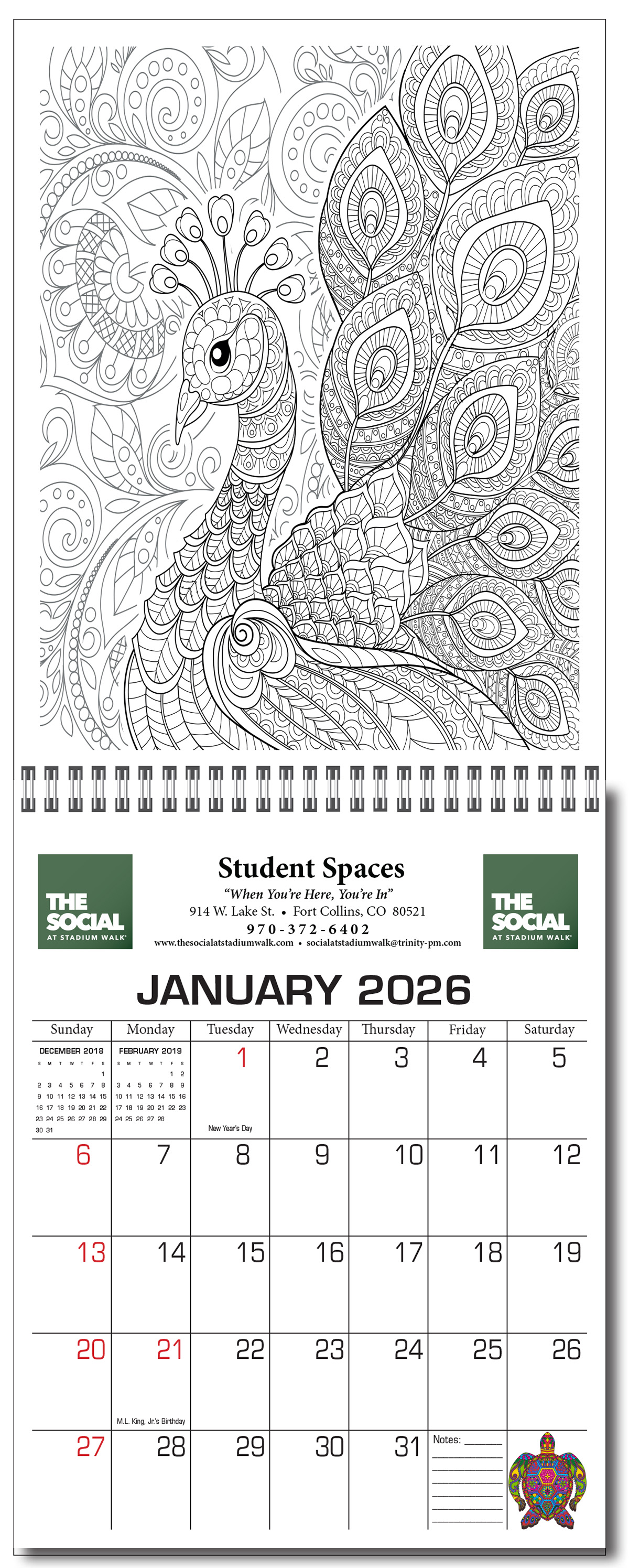 Printable Calendar Coloring Pages [2025]