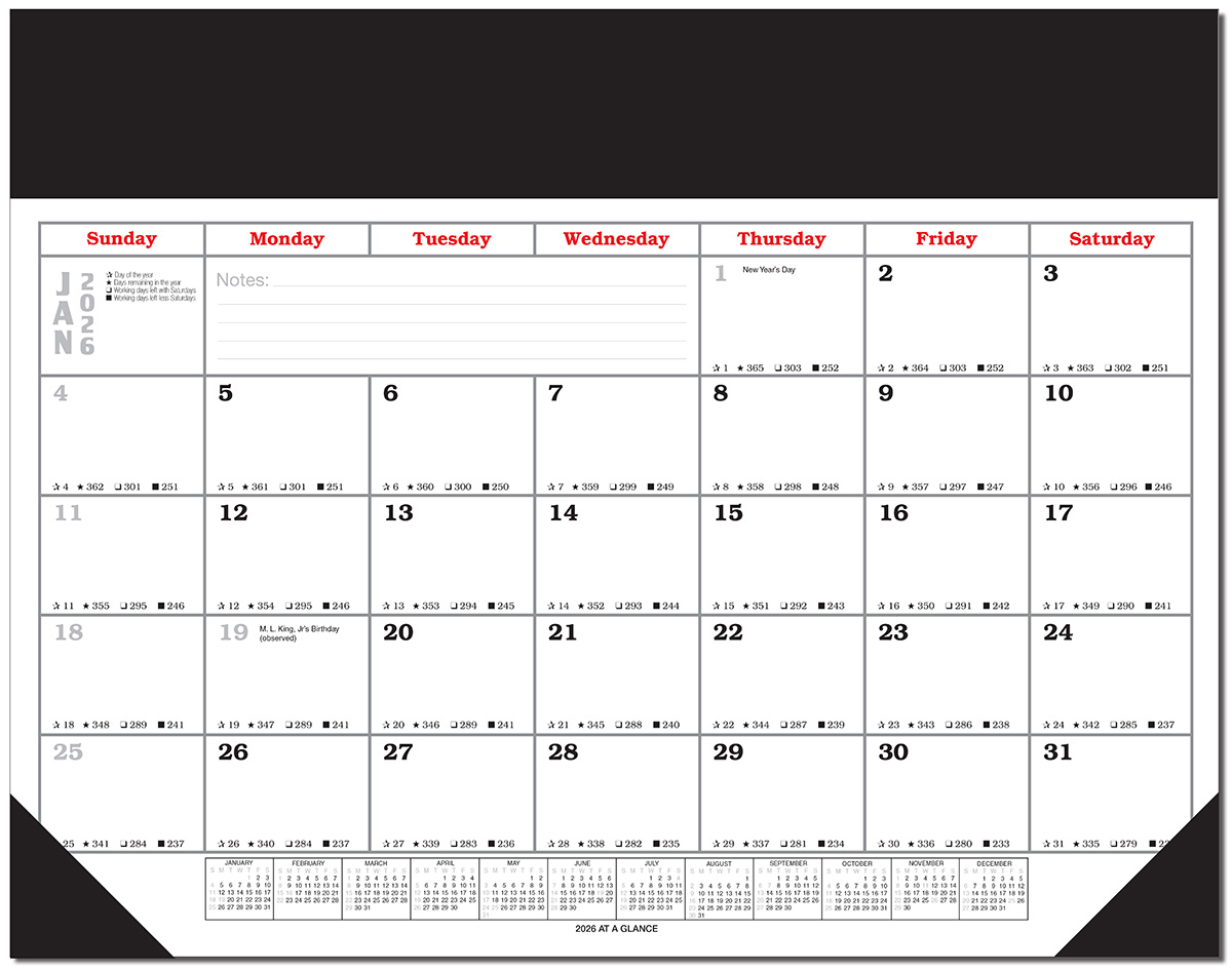 17×22 Desk Pad Calendar Desk Pad Blotter Calendars Calendar Company