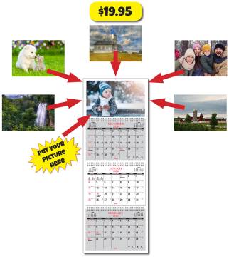 3 Month At a Glance with Custom Photo