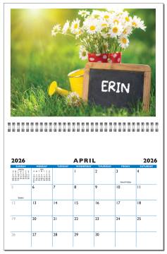 Photo Name "In the Image" Large Wall Calendar- B1I17