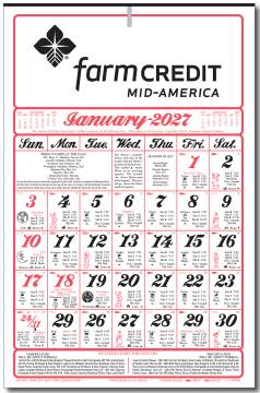 6 sheet Farmers Almanac Calendar