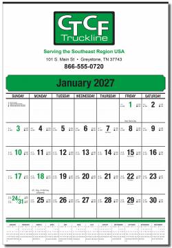 Mid Sized Contractor's Calendar