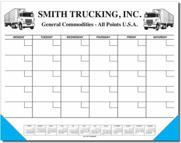 Blank Monthly Desk Blotter Calendar (25 or 50 page Custom Desk Pad Calendar)