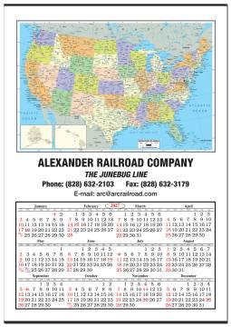 Jumbo United States Map Wall Calendar