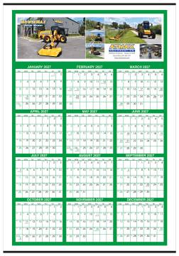 HUGE Full Color Year at a Glance Calendar