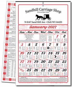 7 Sheet Farmers Almanac Calendar