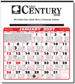 6 Sheet Economical Almanac Calendar