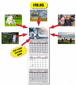 3 Month At a Glance with Custom Photo