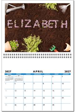 Photo Name "In the Image" Large Wall Calendar- B1I17