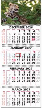 Four-Month-at-a-Glance Calendar (Five Panel Calendar)- B1TY134