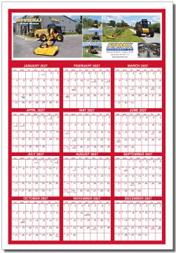 HUGE Canadian Full Color Year at a Glance Calendar With Canadian Holidays