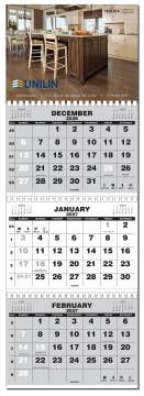 3 Month-Four Panel Calendar - HALF PRICE SPECIAL