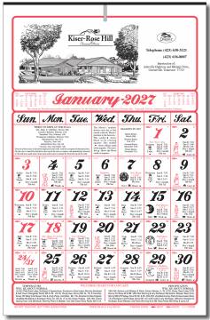 Farmers Almanac Calendar for Funeral Homes