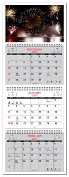 3 Month View Calendar with Your Name in the Image