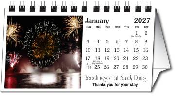 Personalized Photo Name Small Desk Calendar