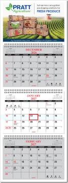 Three Month Calendar with Custom Imprint
