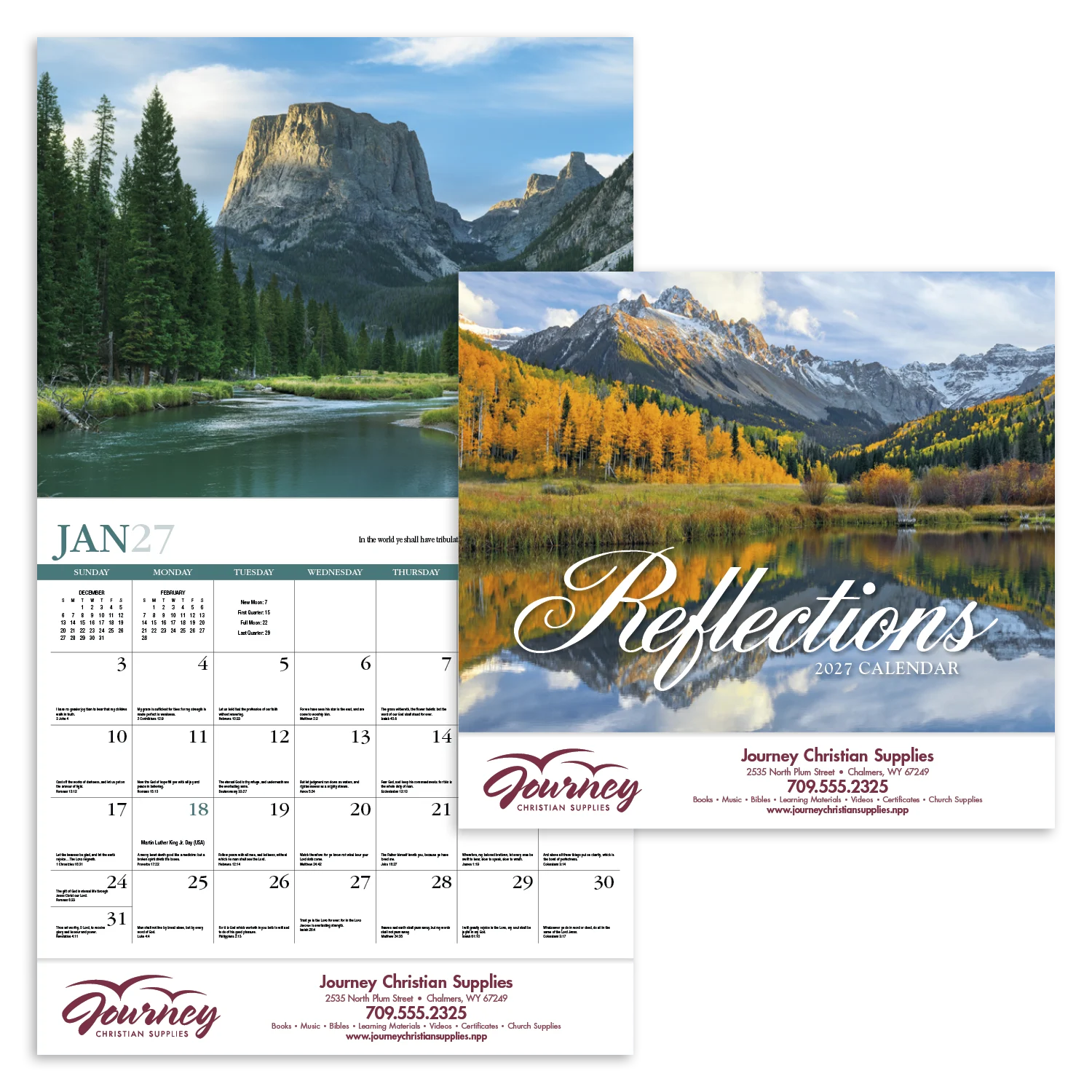 Scenic Non-Denominational Wall Calendar with Ad Space | Calendar Company