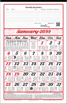 American Original Almanac Calendar