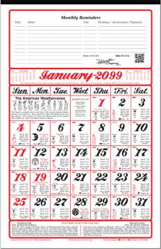 Americas Original Old Fashioned Almanac Calendar for Gardeners Farmers and City Folk - B1A11