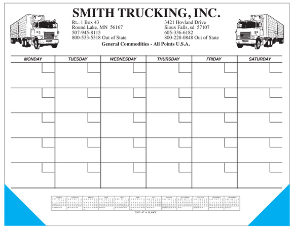 25 Or 50 Sheet Blank Monthly Layout Large Desk Calendar Calendar