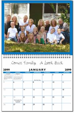 DOUBLE THICK Personalized Photo Calendar - Family Deluxe