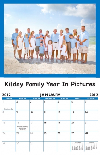 calendar with family pictures