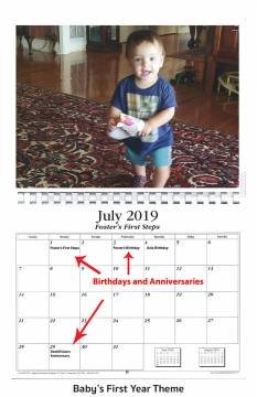 Happy Kids Personalized Photo Calendars WITH Standard Cover and Monthly Titles