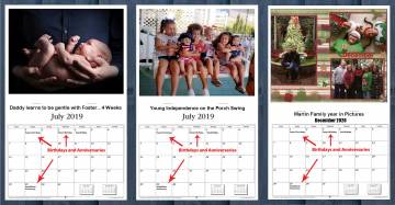 Happy Kids Stapled Family Photo Calendar
