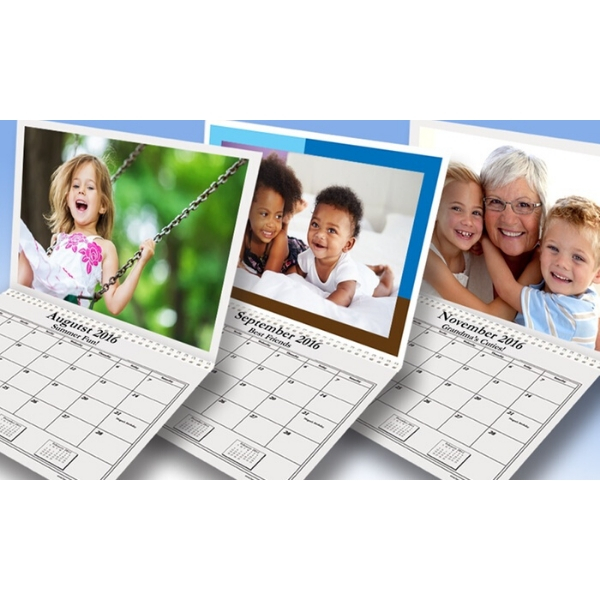 11" x 11" Happy Kids DELUXE Personalized Family Photo Calendar