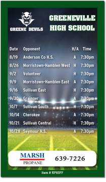 Restickable Football Schedule